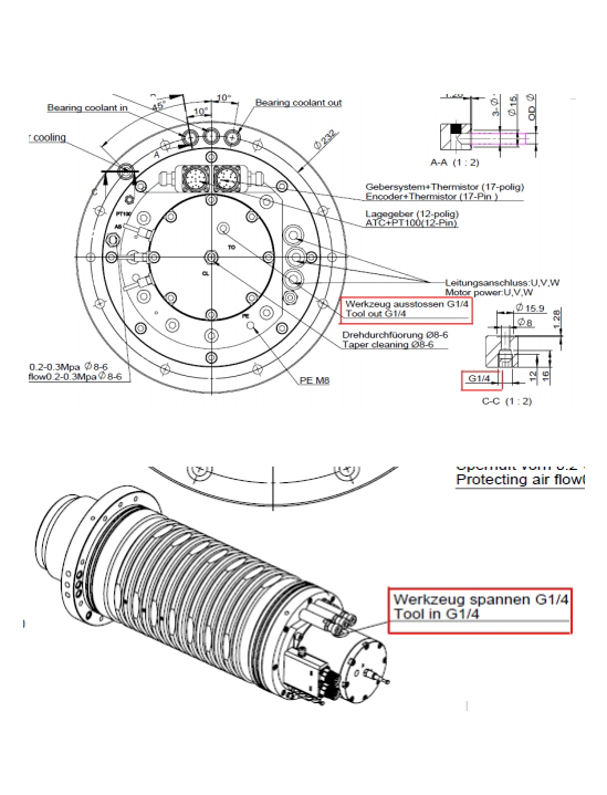 INNA电主轴安装注意事项及要求